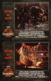 6s247 JURASSIC PARK 2 8 LCs '96 The Lost World, Steven Spielberg, something has survived, dinosaurs