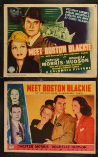 6s297 MEET BOSTON BLACKIE 8 LCs '41 detective Chester Morris between Richard Lane & Constance Worth!