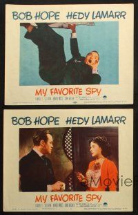 6s639 MY FAVORITE SPY 5 LCs '51 great images of Bob Hope & sexy Hedy Lamarr, w/ John Archer!