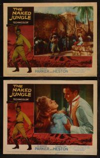 6s314 NAKED JUNGLE 8 LCs R60 TC image of Charlton Heston with rifle, Eleanor Parker, George Pal!