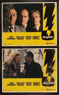 6s315 NETWORK 8 LCs '76 William Holden, Faye Dunaway, Paddy Chayefsky, Sidney Lumet classic!