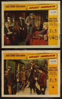 6s801 NIGHT PASSAGE 3 LCs '57 cool western cowboys Dan Duryea, Audie Murphy, James Stewart!