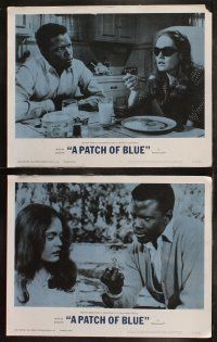 6s541 PATCH OF BLUE 7 LCs '66 Sidney Poitier & Elizabeth Hartman - each captive in their own world!
