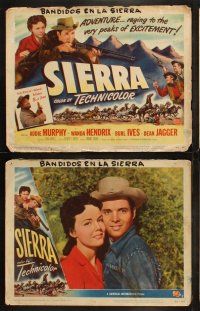 6s398 SIERRA 8 LCs '50 romantic images of cowboy Audie Murphy w/pretty Wanda Hendrix!