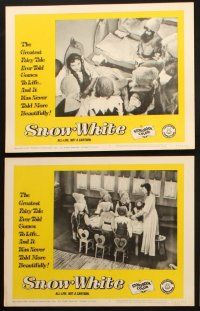 6s607 SNOW WHITE 6 LCs '65 Schneewittchen, 7 Dwarfs, live German version, wacky images!