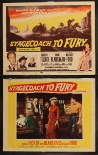 6s423 STAGECOACH TO FURY 8 LCs '56 pretty Marie Blanchard & Forrest Tucker in magnificent adventure