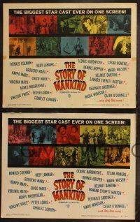 6s727 STORY OF MANKIND 4 LCs '57 Harpo Marx, Francis X. Bushman, the BIG BIG BIG story!