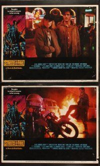 6s428 STREETS OF FIRE 8 LCs '84 Michael Pare, Diane Lane, rock 'n' roll, directed by Walter Hill!