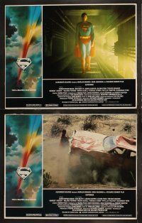 6s431 SUPERMAN 8 LCs '78 comic book hero Christopher Reeve, Gene Hackman, Margot Kidder, Peak art!