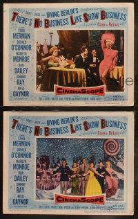6s829 THERE'S NO BUSINESS LIKE SHOW BUSINESS 3 LCs '54 Marilyn Monroe with O'Connor, Ray & Gaynor!