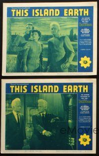 6s651 THIS ISLAND EARTH 5 LCs R64 they challenged the unearthly furies of a planet gone mad!