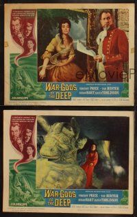 6s838 WAR-GODS OF THE DEEP 3 LCs '65 Vincent Price, Tab Hunter, Tomlinson, gorgeous Susan Hart!