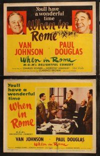 6s477 WHEN IN ROME 8 LCs '52 Clarence Brown directed, Van Johnson, Paul Douglas!