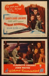 6s490 WITHOUT RESERVATIONS 8 LCs '46 John Wayne, Claudette Colbert & Don DeFore in World War II!