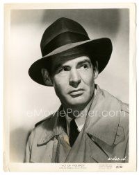 6t302 ACT OF VIOLENCE 8x10.25 still '49 close up of Robert Ryan in trench coat & fedora!