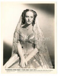 6t305 ADVENTURES OF MARK TWAIN 8x10.25 still '47 portrait of Alexis Smith in elaborate gown!
