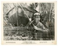 6t310 AFRICAN QUEEN 8x10.25 still '52 great close up of Humphrey Bogart dragging boat in swamp!