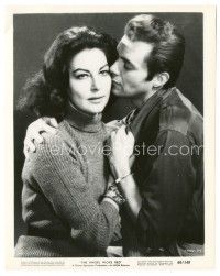 6t334 ANGEL WORE RED 8.25x10.25 still '60 Dirk Bogarde kisses Ava Gardner while handcuffed to her!