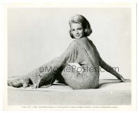6t007 ANGIE DICKINSON 8.25x10 still '64 seated portrait in backless sequined dress from The Killers