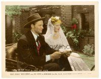 6t190 ARIZONA color 8x10.25 still '40 young William Holden in carriage with bride Jean Arthur!