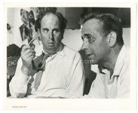 6t368 BEAT THE DEVIL 8.25x10 still '53 bewildered Morley stares at Humphrey Bogart's black eye!