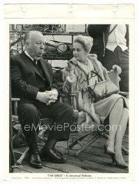 6t394 BIRDS candid 8x11 key book still '63 Hitchcock himself rejected this image of him & Hedren!