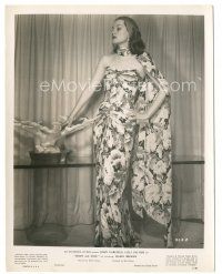 6t407 BODY & SOUL 8x10.25 still '47 standing portrait of beautiful Hazel Brooks in floral dress!