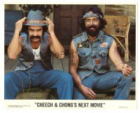 6t214 CHEECH & CHONG'S NEXT MOVIE 8x10 mini LC '80 best close up of Tommy Chong & Cheech Marin!