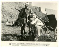 6t446 CHEYENNE AUTUMN 8x10 still '64 John Ford, Richard Widmark watches Carroll Baker hugging girl