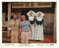 6t227 DONOVAN'S REEF color 8x10 still '63 two nuns look at bandaged John Wayne & Lee Marvin!
