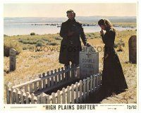 6t628 HIGH PLAINS DRIFTER color 8x10 still #8 '73 image of Clint Eastwood by Don Siegel's tombstone!