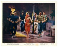 6t243 HIT THE DECK color 8x10 still #12 '55 sexy Ann Miller dancing with six tough sailors!