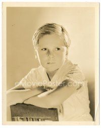 6t670 JACKIE COOPER 8x10.25 still '30s sitting on turned around school chair with arms crossed!