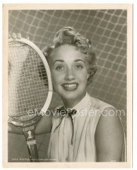 6t086 JANE POWELL 8x10.25 still '50s head & shoulders portrait with Spalding tennis racket!