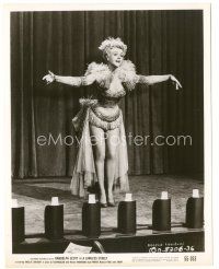 6t712 LAWLESS STREET 8x10.25 still '55 Angela Lansbury performing in skimpy outfit on stage!