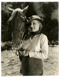 6t714 LEILA HYAMS 7.25x9.5 still '33 in riding outfit smiling by horse from Horse Play!
