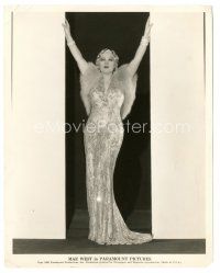 6t130 MAE WEST 8x10.25 still '33 sexy full-length portrait in gown with fur from I'm No Angel!