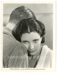 6t752 MAN WANTED 8x10.25 still '32 close up of Kenneth Thomson consoling pretty worried Kay Francis!