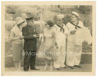 6t762 MEN O'WAR 8x10 still '29 cop questions sailors Laurel and Hardy & pretty ladies about gloves