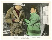 6t260 NIGHT PASSAGE color 8x10.25 still '57 Diane Foster tries to stop James Stewart loading gun!