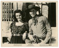 6t810 OUTLAW 8.25x10 still R50 wonderful smiling close up of Jane Russell & Jack Buetel!
