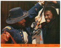 6t262 OUTLAW JOSEY WALES 8x10 mini LC #3 '76 Clint Eastwood & Bill McKinney struggling w/ sword!