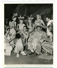 6t814 PARDON MY SARONG candid 8.25x10 still '42 Abbott & Costello getting manicures from sexy gals!