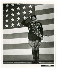 6t817 PATTON 8x10 still '70 classic image of General George C. Scott saluting by flag!