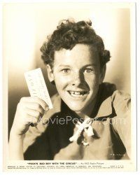 6t821 PECK'S BAD BOY WITH THE CIRCUS 8x10.25 still '38 c/u of freckled Tommy Kelly with ticket!