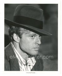 6t909 STING 8.25x10 still '74 great close up of handsome Robert Redford wearing fedora!