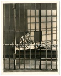 6t917 STUDIO MURDER MYSTERY 8x10.25 still '29 pretty brunette Doris Hill in jail cell by Dyar!