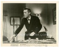 6t969 UNEARTHLY 8x10 still '57 close up of John Carradine blowing smoke out of his nose!