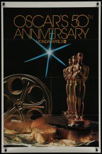 6w001 50TH ANNUAL ACADEMY AWARDS 1sh '78 ABC, great image of Oscar statue by Jim Britt