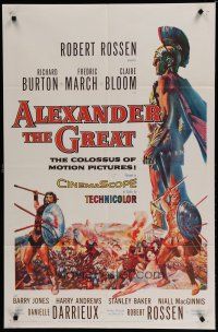 6w020 ALEXANDER THE GREAT 1sh '56 Richard Burton, Frederic March as Philip of Macedonia!